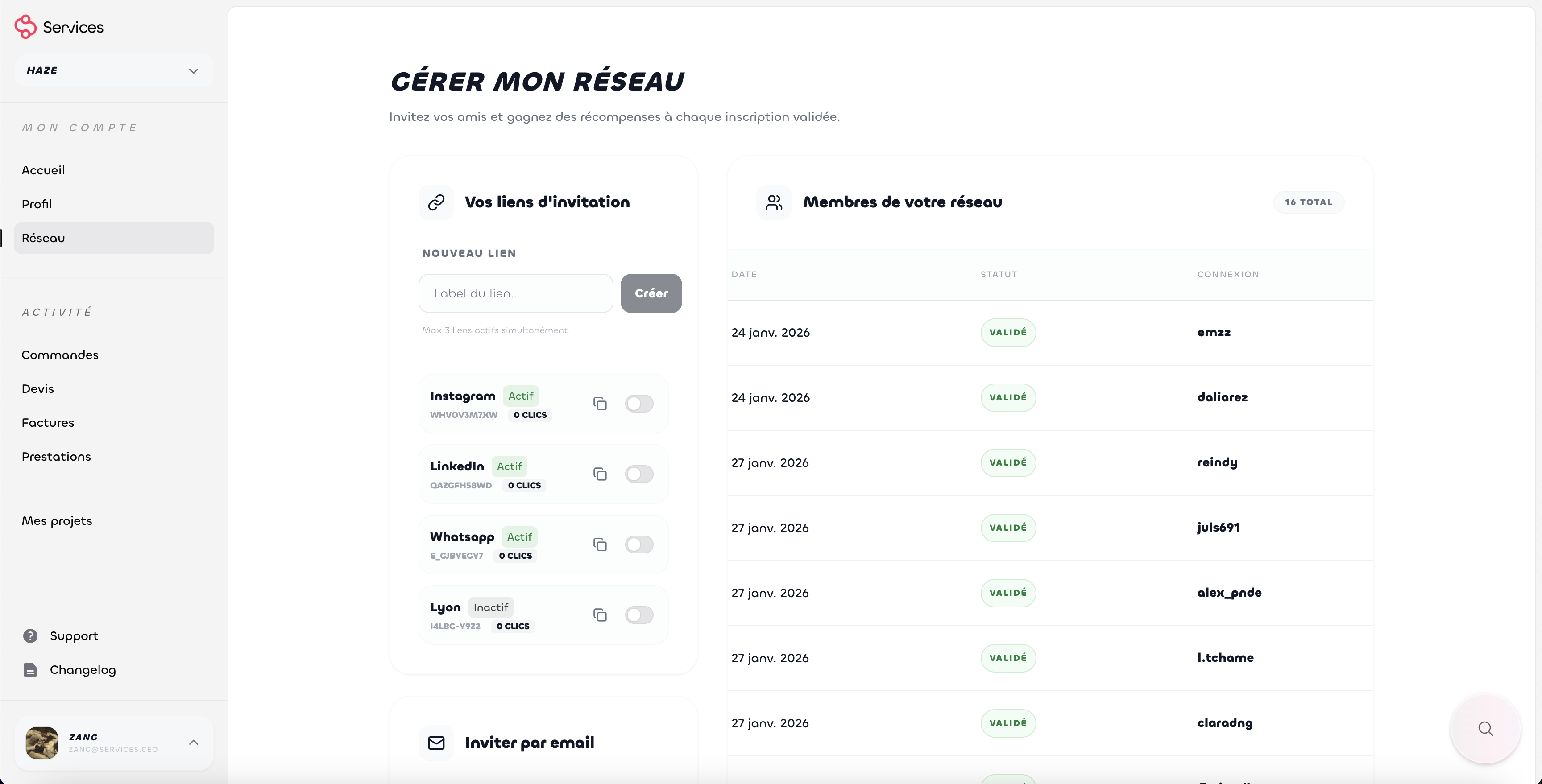 Développez un réseau premium